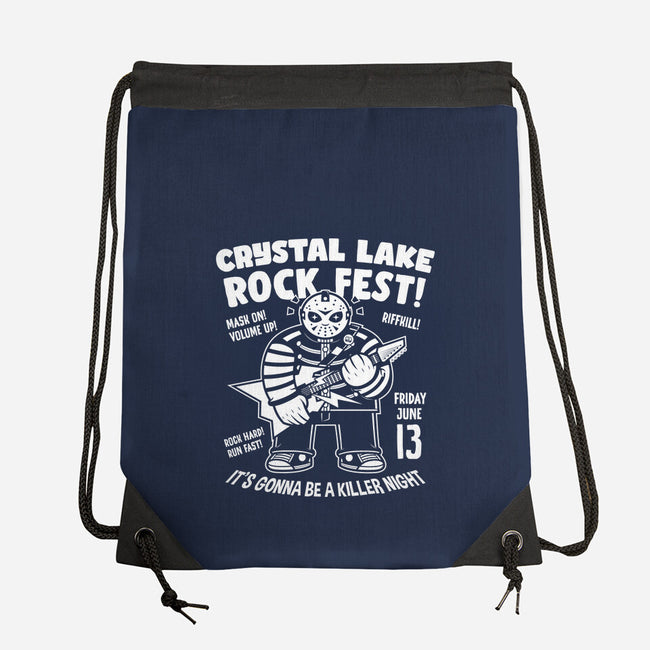 Crystal Lake Rock Fest-None-Drawstring-Bag-krisren28