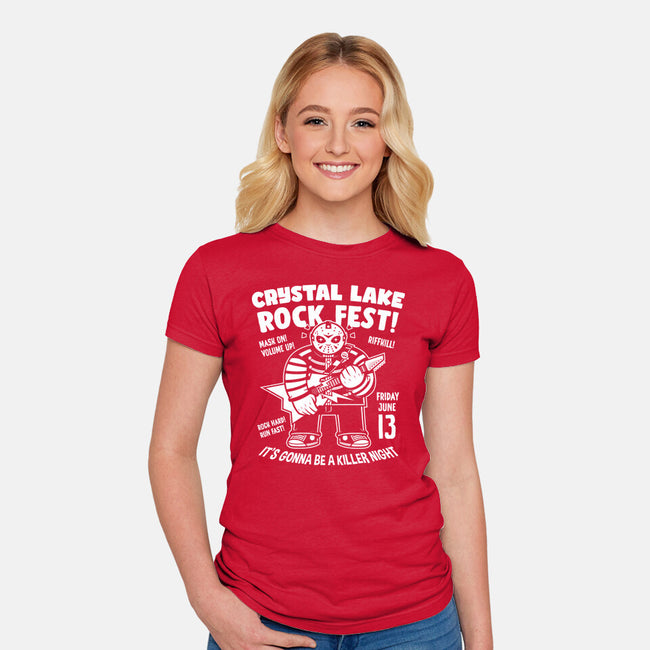 Crystal Lake Rock Fest-Womens-Fitted-Tee-krisren28
