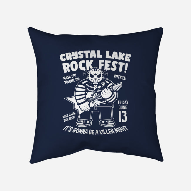 Crystal Lake Rock Fest-None-Removable Cover w Insert-Throw Pillow-krisren28