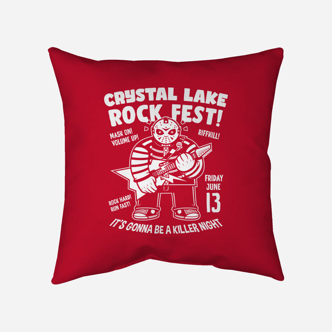Crystal Lake Rock Fest-None-Removable Cover w Insert-Throw Pillow-krisren28