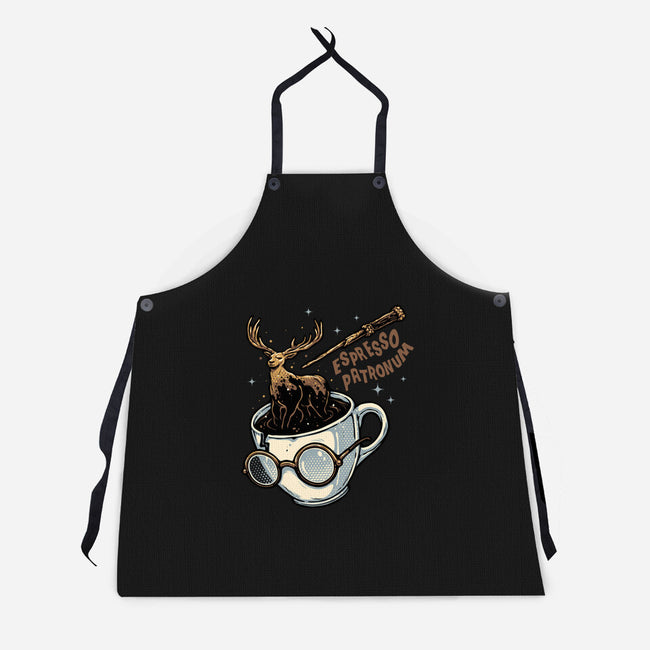Magic Of Espresso-Unisex-Kitchen-Apron-glitchygorilla