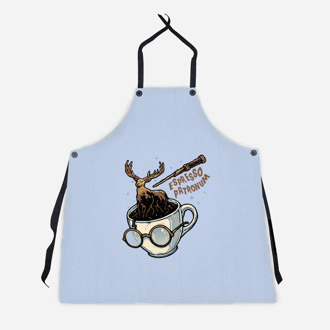 Magic Of Espresso-Unisex-Kitchen-Apron-glitchygorilla