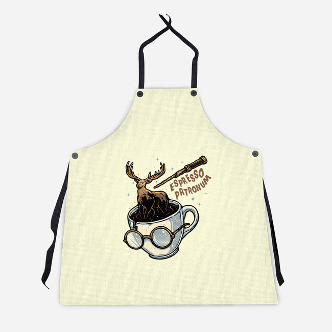 Magic Of Espresso-Unisex-Kitchen-Apron-glitchygorilla