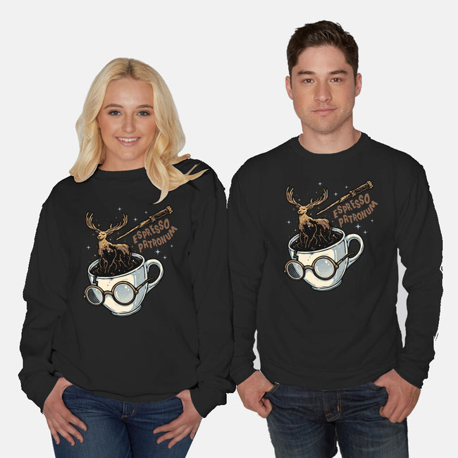 Magic Of Espresso-Unisex-Crew Neck-Sweatshirt-glitchygorilla