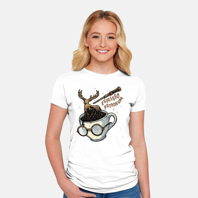 Magic Of Espresso-Womens-Fitted-Tee-glitchygorilla