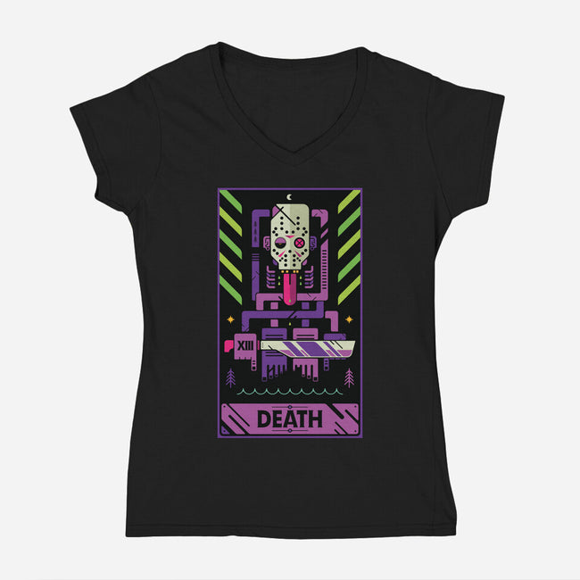 Jason The Death Guy-Womens-V-Neck-Tee-BadBox