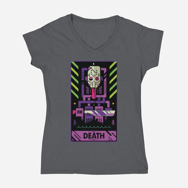 Jason The Death Guy-Womens-V-Neck-Tee-BadBox