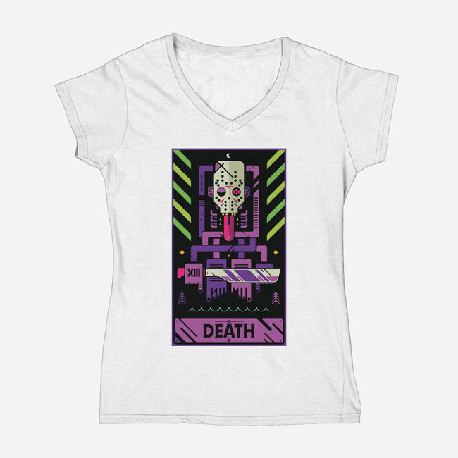 Jason The Death Guy-Womens-V-Neck-Tee-BadBox