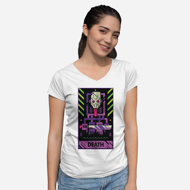 Jason The Death Guy-Womens-V-Neck-Tee-BadBox