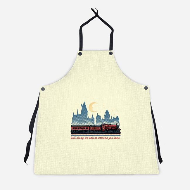 Welcome You Home-Unisex-Kitchen-Apron-glitchygorilla
