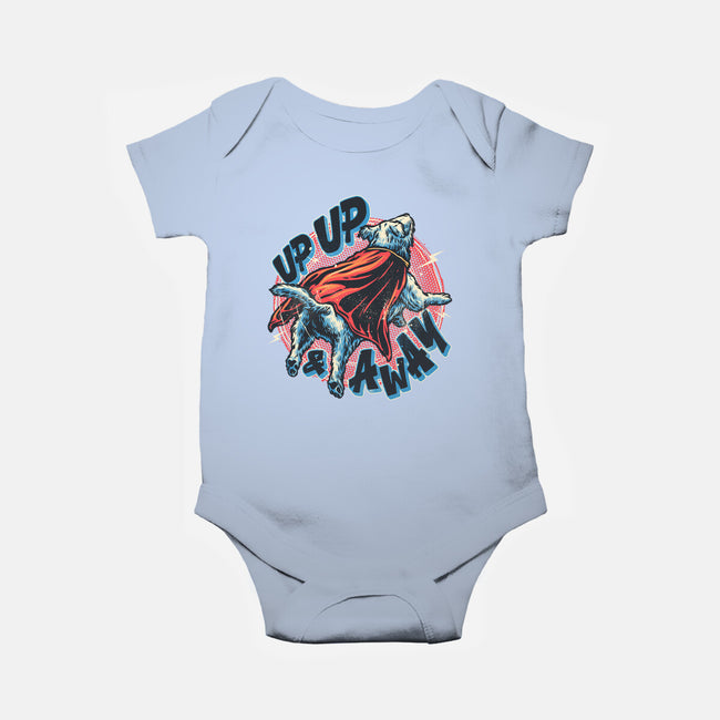 Krypto Up Up And Away-Baby-Basic-Onesie-glitchygorilla