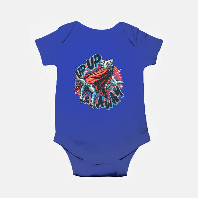 Krypto Up Up And Away-Baby-Basic-Onesie-glitchygorilla