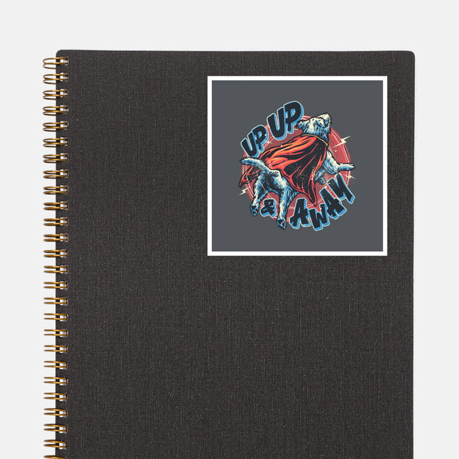 Krypto Up Up And Away-None-Glossy-Sticker-glitchygorilla