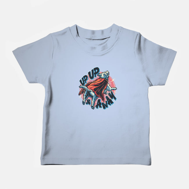Krypto Up Up And Away-Baby-Basic-Tee-glitchygorilla