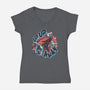Krypto Up Up And Away-Womens-V-Neck-Tee-glitchygorilla