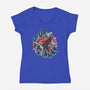 Krypto Up Up And Away-Womens-V-Neck-Tee-glitchygorilla