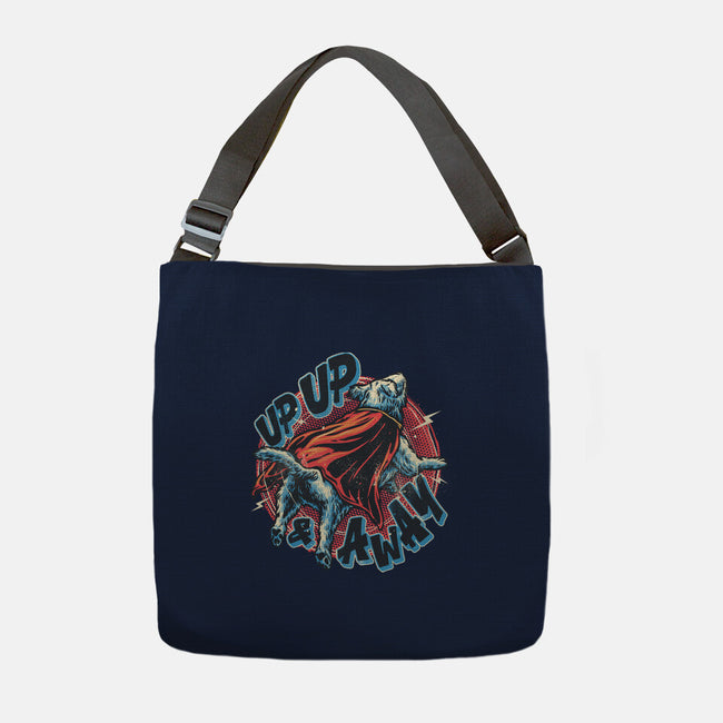 Krypto Up Up And Away-None-Adjustable Tote-Bag-glitchygorilla