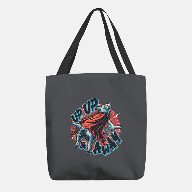 Krypto Up Up And Away-None-Basic Tote-Bag-glitchygorilla