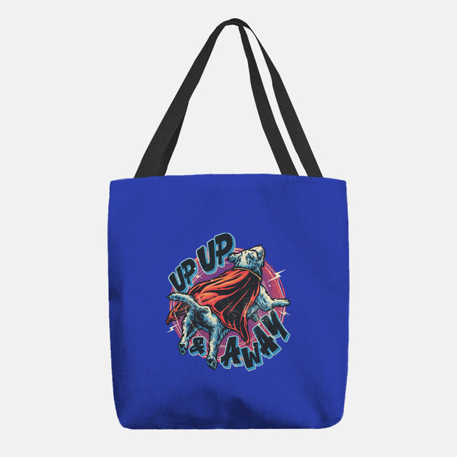 Krypto Up Up And Away-None-Basic Tote-Bag-glitchygorilla