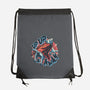 Krypto Up Up And Away-None-Drawstring-Bag-glitchygorilla