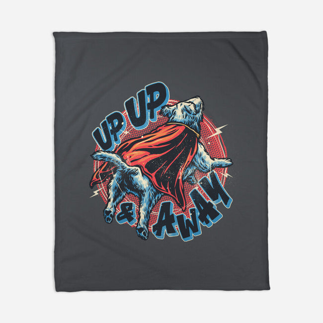 Krypto Up Up And Away-None-Fleece-Blanket-glitchygorilla