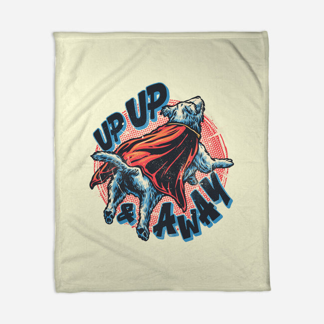 Krypto Up Up And Away-None-Fleece-Blanket-glitchygorilla