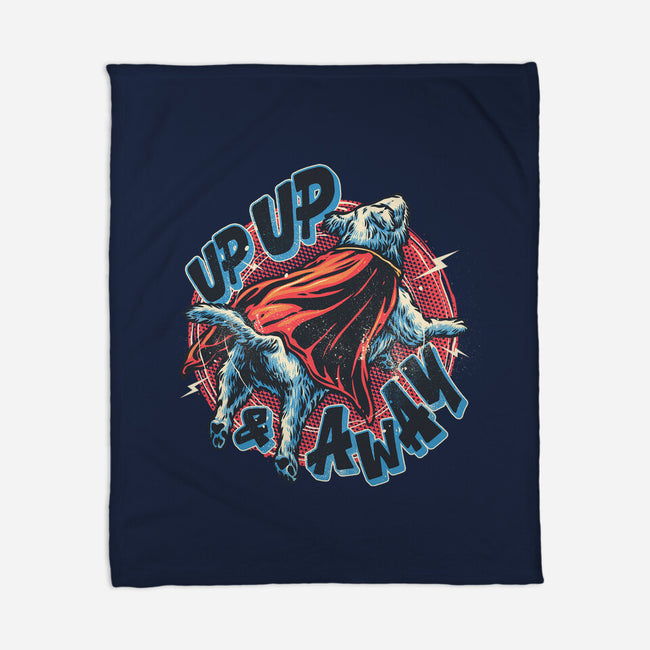 Krypto Up Up And Away-None-Fleece-Blanket-glitchygorilla