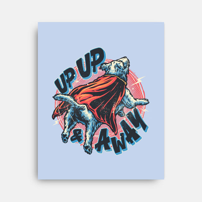 Krypto Up Up And Away-None-Stretched-Canvas-glitchygorilla