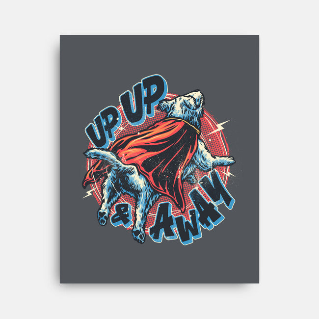 Krypto Up Up And Away-None-Stretched-Canvas-glitchygorilla