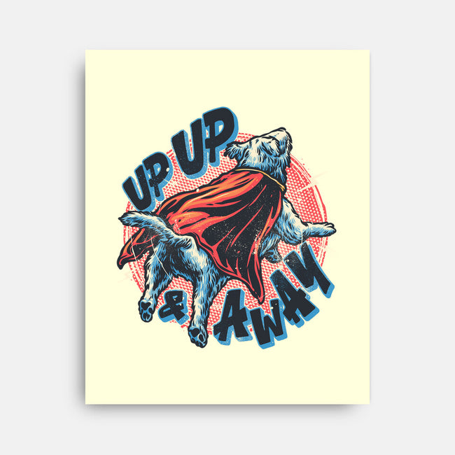 Krypto Up Up And Away-None-Stretched-Canvas-glitchygorilla