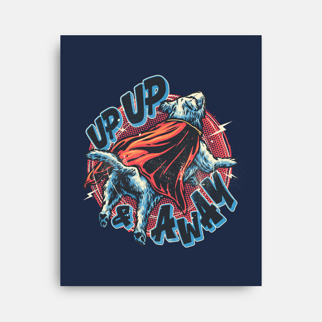 Krypto Up Up And Away-None-Stretched-Canvas-glitchygorilla