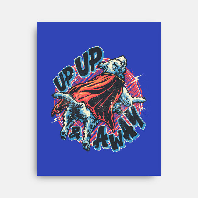 Krypto Up Up And Away-None-Stretched-Canvas-glitchygorilla