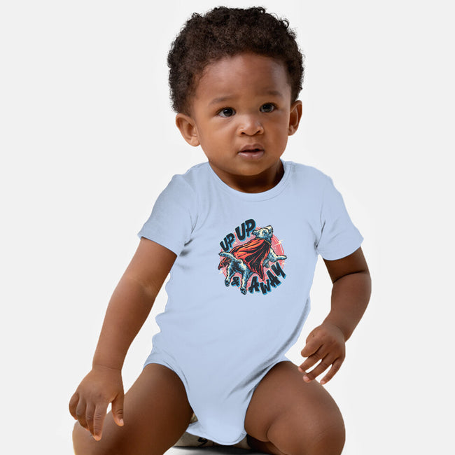 Krypto Up Up And Away-Baby-Basic-Onesie-glitchygorilla
