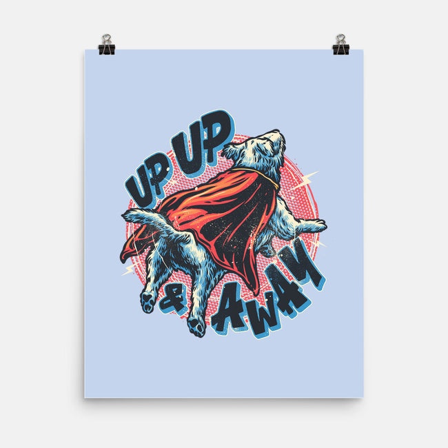 Krypto Up Up And Away-None-Matte-Poster-glitchygorilla