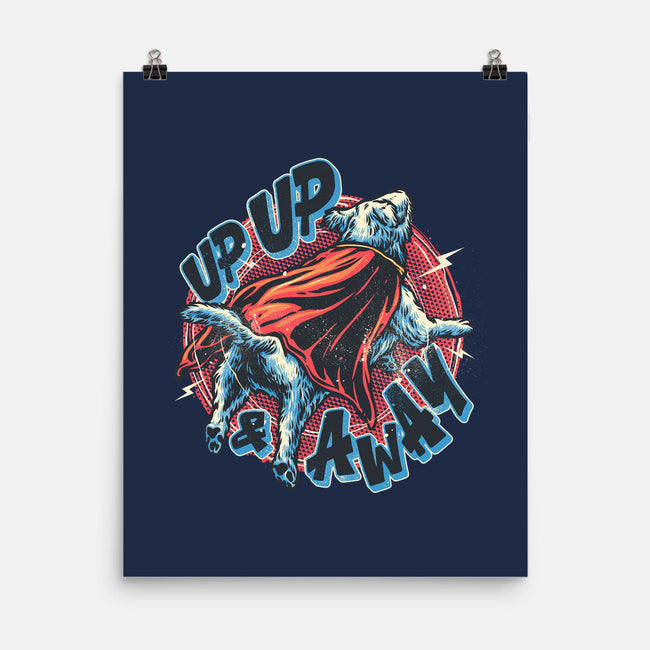 Krypto Up Up And Away-None-Matte-Poster-glitchygorilla