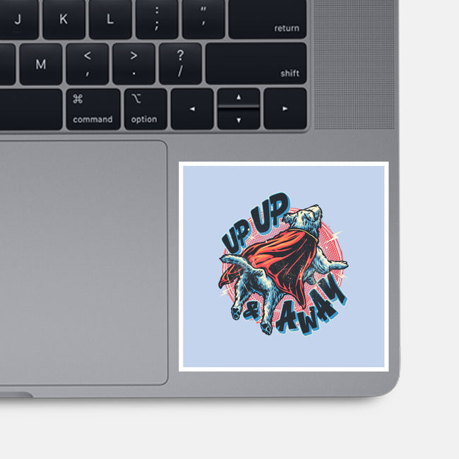 Krypto Up Up And Away-None-Glossy-Sticker-glitchygorilla