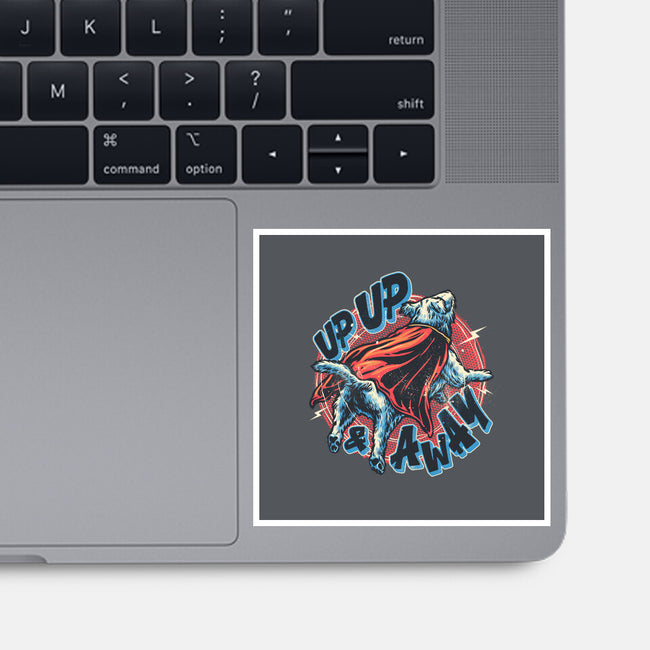 Krypto Up Up And Away-None-Glossy-Sticker-glitchygorilla