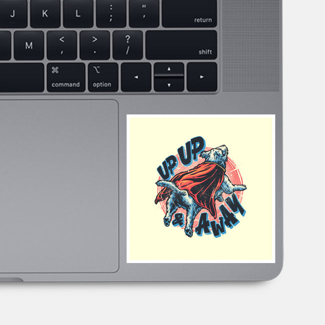 Krypto Up Up And Away-None-Glossy-Sticker-glitchygorilla