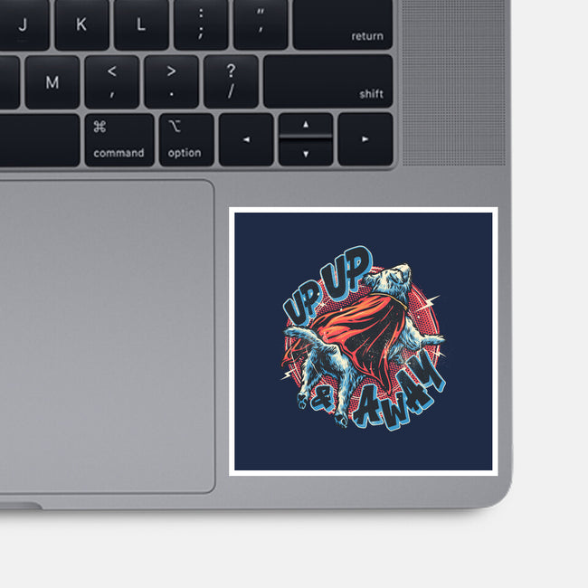 Krypto Up Up And Away-None-Glossy-Sticker-glitchygorilla