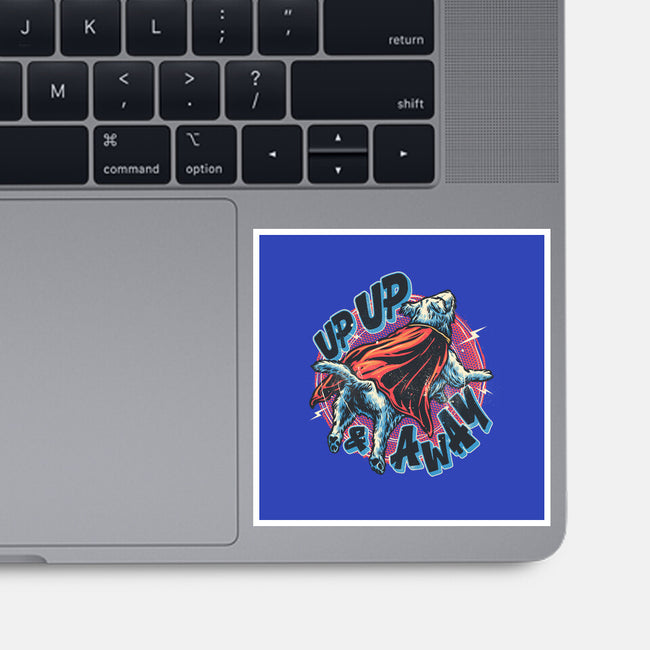 Krypto Up Up And Away-None-Glossy-Sticker-glitchygorilla
