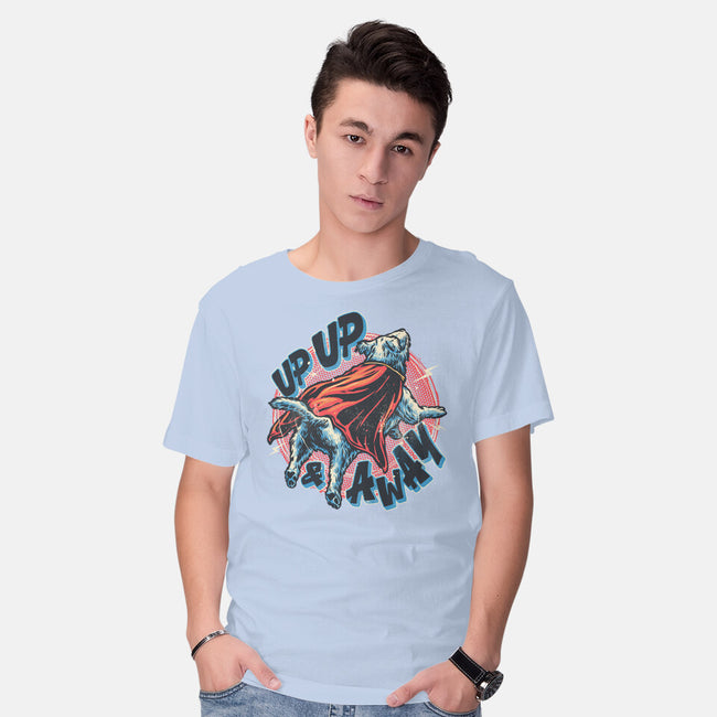 Krypto Up Up And Away-Mens-Basic-Tee-glitchygorilla