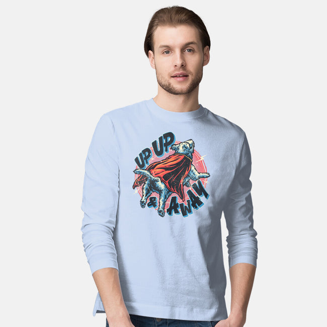 Krypto Up Up And Away-Mens-Long Sleeved-Tee-glitchygorilla