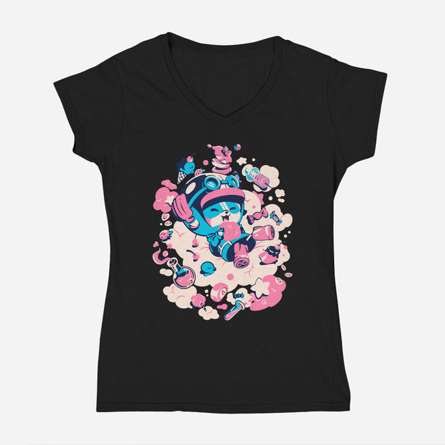 Sweet Medicine-Womens-V-Neck-Tee-Estudio Horta