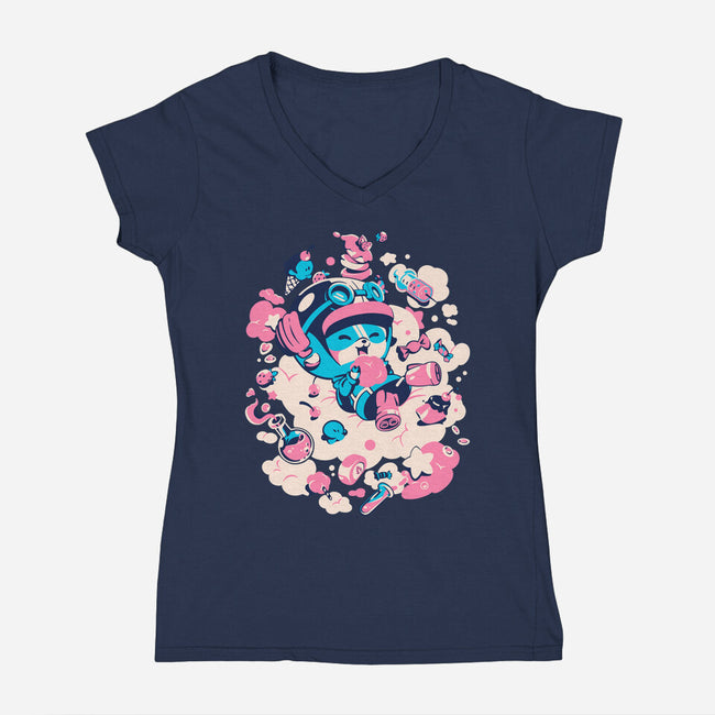 Sweet Medicine-Womens-V-Neck-Tee-Estudio Horta
