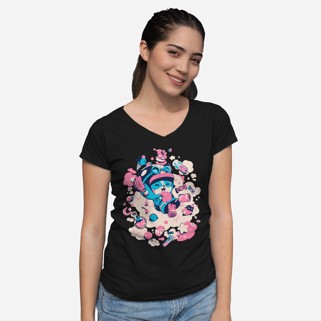 Sweet Medicine-Womens-V-Neck-Tee-Estudio Horta