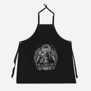 Goblin King Under The Snow-Unisex-Kitchen-Apron-zascanauta
