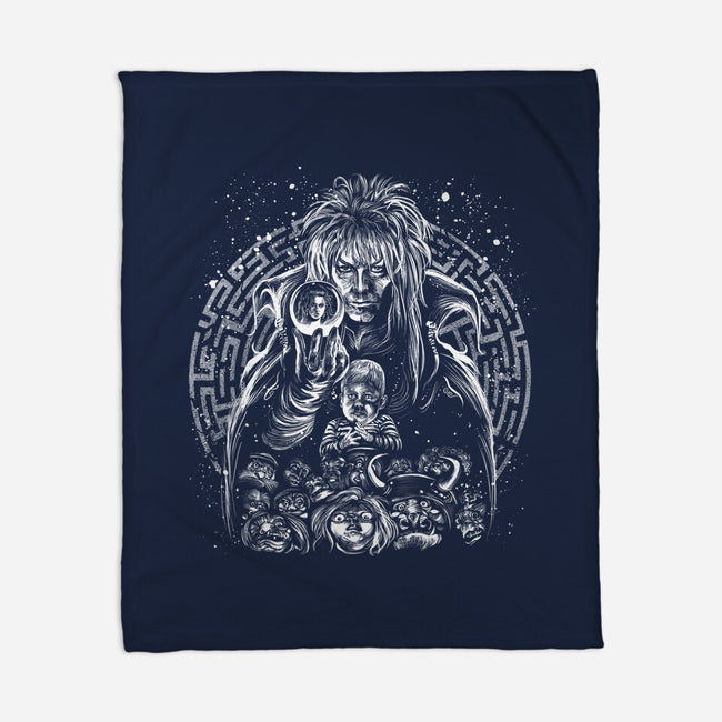Goblin King Under The Snow-None-Fleece-Blanket-zascanauta