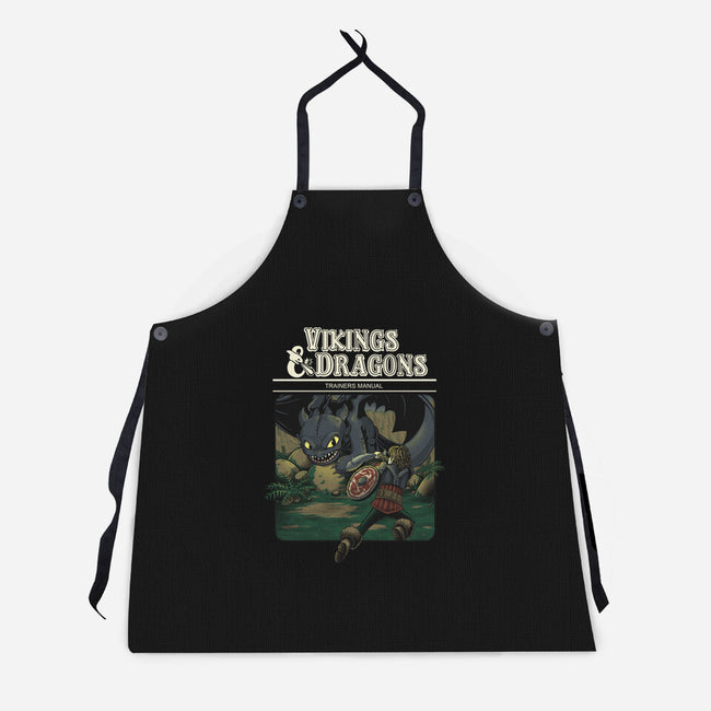 Vikings And Dragons-Unisex-Kitchen-Apron-Betmac