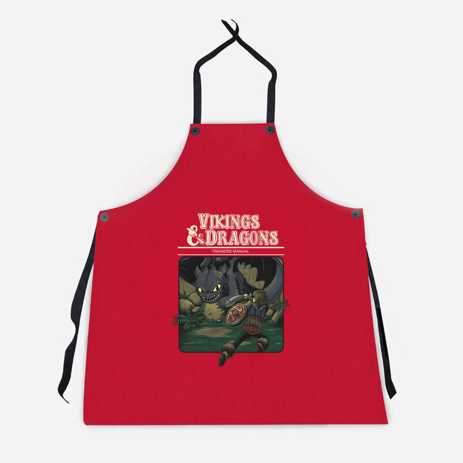 Vikings And Dragons-Unisex-Kitchen-Apron-Betmac