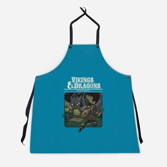 Vikings And Dragons-Unisex-Kitchen-Apron-Betmac